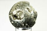 Polished Pyrite Sphere - Peru #195531-1